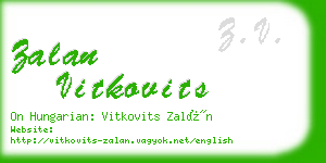zalan vitkovits business card